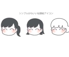 1500円〜シンプルな似顔絵アイコンお描きします SNSアイコンをおしゃれにかわいくいたします