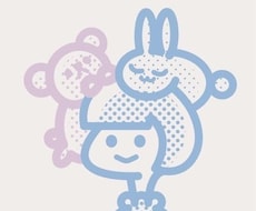 シンプルで柔らかい似顔絵アイコンをお描きします 商用利用可！2〜3色でおしゃれ！お気に入りのモチーフ追加可能