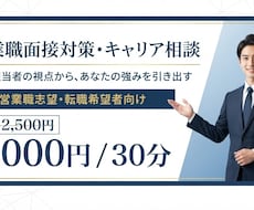 営業職志望者向け面接対策・キャリア相談を行います イメージ1