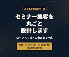 LP+集客戦略｜セミナー集客を設計ます イメージ1