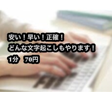 安い早い！確実。貴方の文字起こし代行します イメージ1