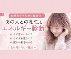 生年月日でエネルギー数値化❤︎相性診断します イメージ1