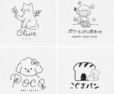 シンプルでかわいいロゴイラストを制作します