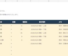 趣味や在庫の管理表をExcelで作ります イメージ1