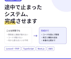 途中で止まったシステムを完成まで持っていきます イメージ1