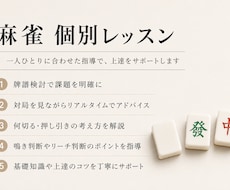 麻雀個別レッスンします イメージ1