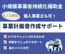 小規模事業者持続化補助金の事業計画書作成します 採択率を上げる丁寧なヒアリングに基づいた事業計画書を作成