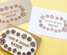 プレ花嫁さまに！ウェディングスタンプお作りします 結婚式用にオリジナルな消しゴムはんこを作りませんか？