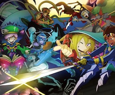 ポップでダークなキャラクターイラストを描きます 背景・色合いにもこだわり描写致します！