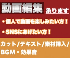 編集ソフトでご要望に沿った動画を編集します イメージ1