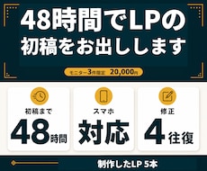 素材確定後48時間で1ページLP初稿を制作します イメージ1