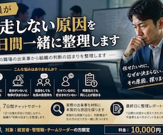 社員が自走しない原因を7日間一緒に整理します 経営者専用｜7日間の対話で組織の判断の詰まりを整理します