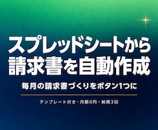 スプレッドシートから請求書PDFを自動作成します イメージ1