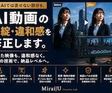 AI動画の違和感・破綻を修正します 破綻や違和感を自然な映像へ整えます