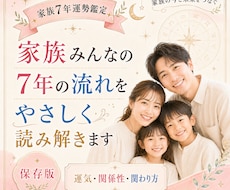 家族の7年運と関係性の変化を鑑定します イメージ1