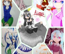 女の子のイラスト描きます！