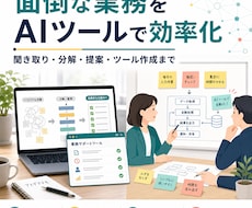 面倒な業務をAIツールで効率化します イメージ1