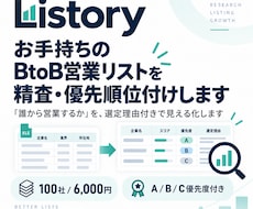 お手持ちの営業リストを精査・優先順位付けます イメージ1