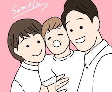 家族やペットの写真をトレスして似顔絵を作成します