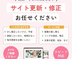 ホームページの更新・修正を迅速に代行します イメージ1
