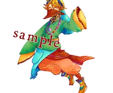 キャラの立ち絵（カラー）お描きします イメージ1