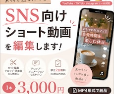 SNS向けショート動画を編集します 素材を送るだけ！SNS向けショート動画編集