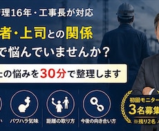 職場・指導者との関係に悩む方、30分で相談乗ります イメージ1