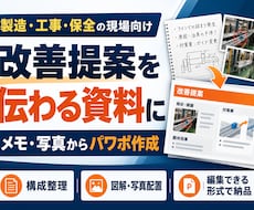 現場の改善提案を伝わるパワポ資料にまとめます イメージ1