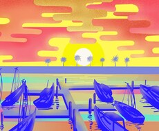 デフォルメした風景・お部屋を描きます イメージ1