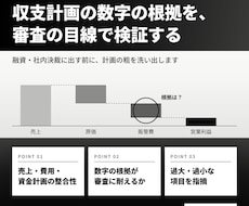 事業計画の収支計画を財務のプロが検証します 融資・審査に出す前のセカンドオピニオン。数字の粗を整理します