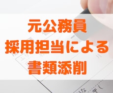 公務員試験のエントリーシートを元公務員が添削します 唯一無二！元公務員、採用責任者、人材会社出身者による精密添削