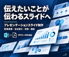 伝えたいことが伝わるプレゼンスライドを作ります イメージ1