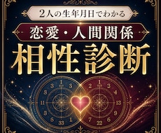 2人の生年月日から恋愛と人間関係の相性を鑑定します イメージ1