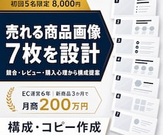 売れるEC商品画像7枚分の構成とコピーを作ります イメージ1