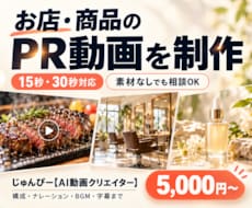 お店・商品・サービスなどのPR動画を制作します イメージ1