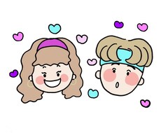 カップル似顔絵描きます 恋人同士の似顔絵はいかがですか？セール中につき1000円！