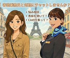 1時間✈️CAがあなたのお話をじっくり聞きます 客室乗務員と楽しくお話しませんか？
