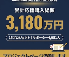 Makuake3180万円の実績でページ添削します イメージ1