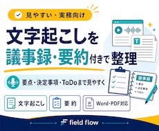 文字起こしを議事録・要約付きで整理しますます イメージ1