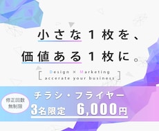チラシ、広告の制作します 訳あり特価！　先着３名限定！！！