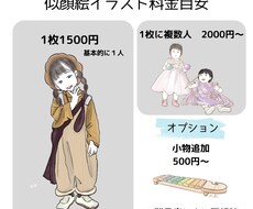 やさしくてシンプルな似顔絵を描きます イメージ1