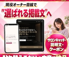 ホットペッパー掲載文とクーポン文を改善します 今ある掲載文を、整えた文面にして納品