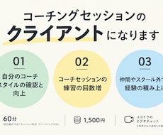 コーチングセッションのクライアントになります イメージ1