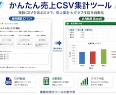 CSV・Excelの集計作業を自動化します イメージ1