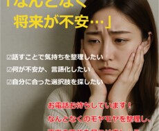将来の不安。モヤモヤを言語化し、心を軽くします イメージ1