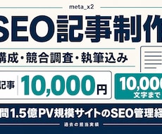 1万文字まで1万円でSEO記事を執筆します イメージ1