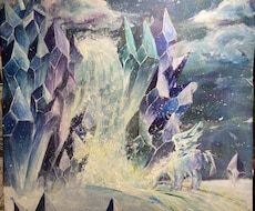 ファンタジー風景画、幻想生物を描きます ファンタジー世界、幻想世界をテーマにしたアナログイラスト。