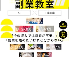 AI×超時短の顔出しなしTikTok副業を教えます イメージ1
