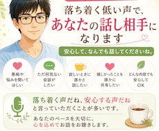 経験12年の先生が落ち着く声で話し相手になります イメージ1