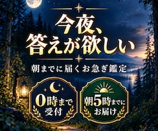 朝までに届くお急ぎ鑑定｜今夜の悩みを読みます イメージ1